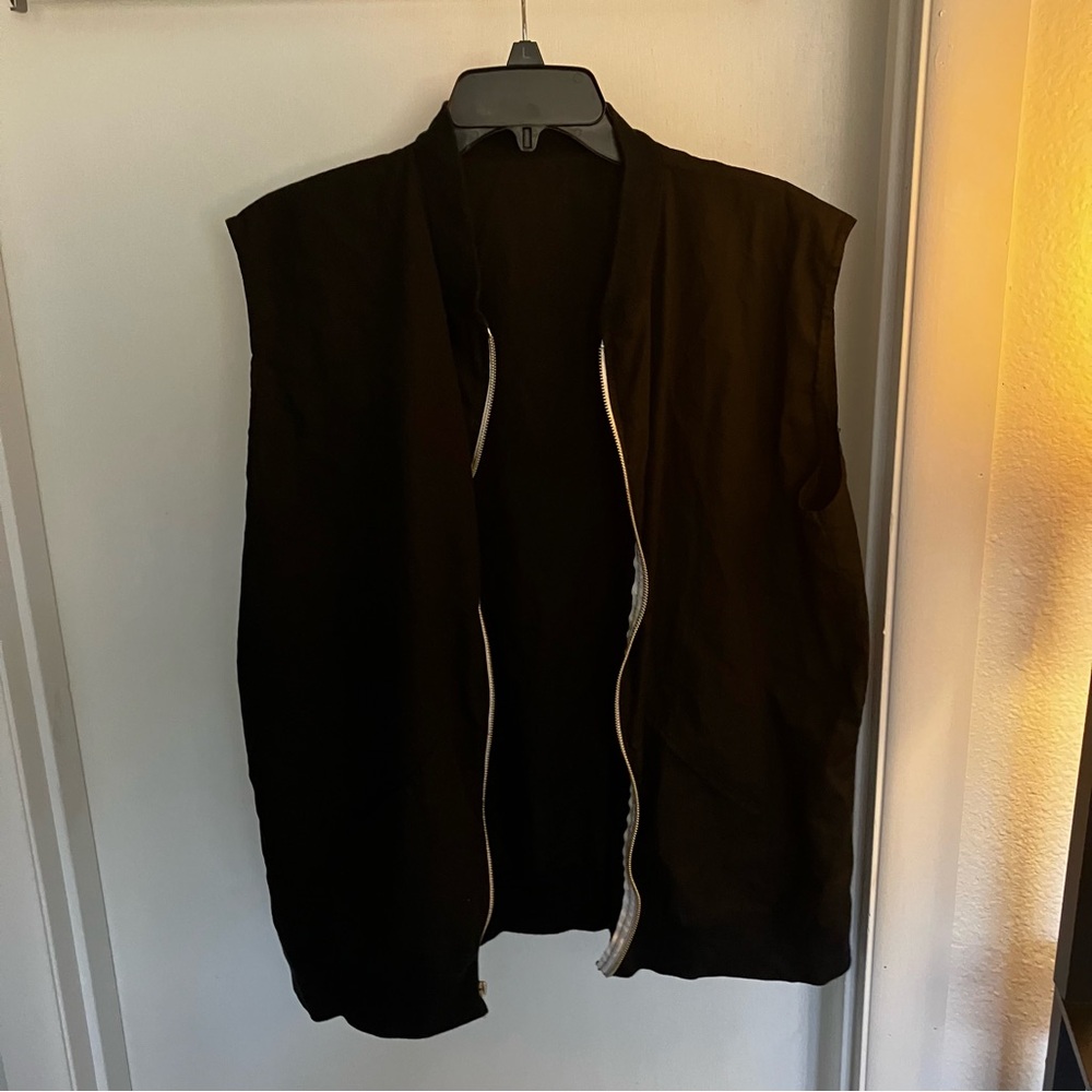 American Apparel Black Zip-Up Vest
